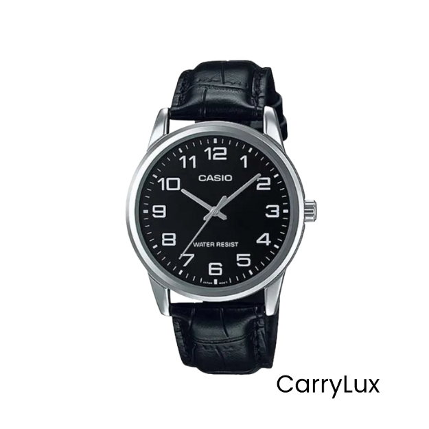 Casio Japan Enticer Black Dial Men's Watch- MTP-V001L-1B