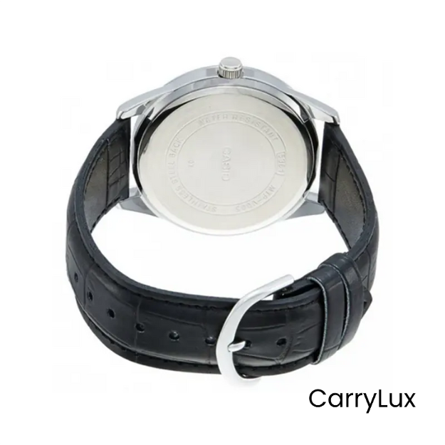 Casio Japan Enticer Black Dial Men's Watch- MTP-V001L-1B - Image 4