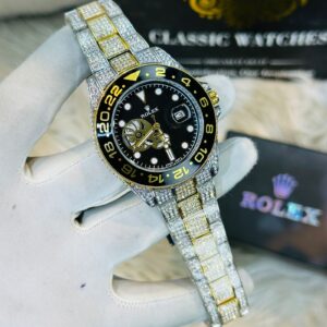 Premium Quality Diver Style Full Stone Black Dial Watches