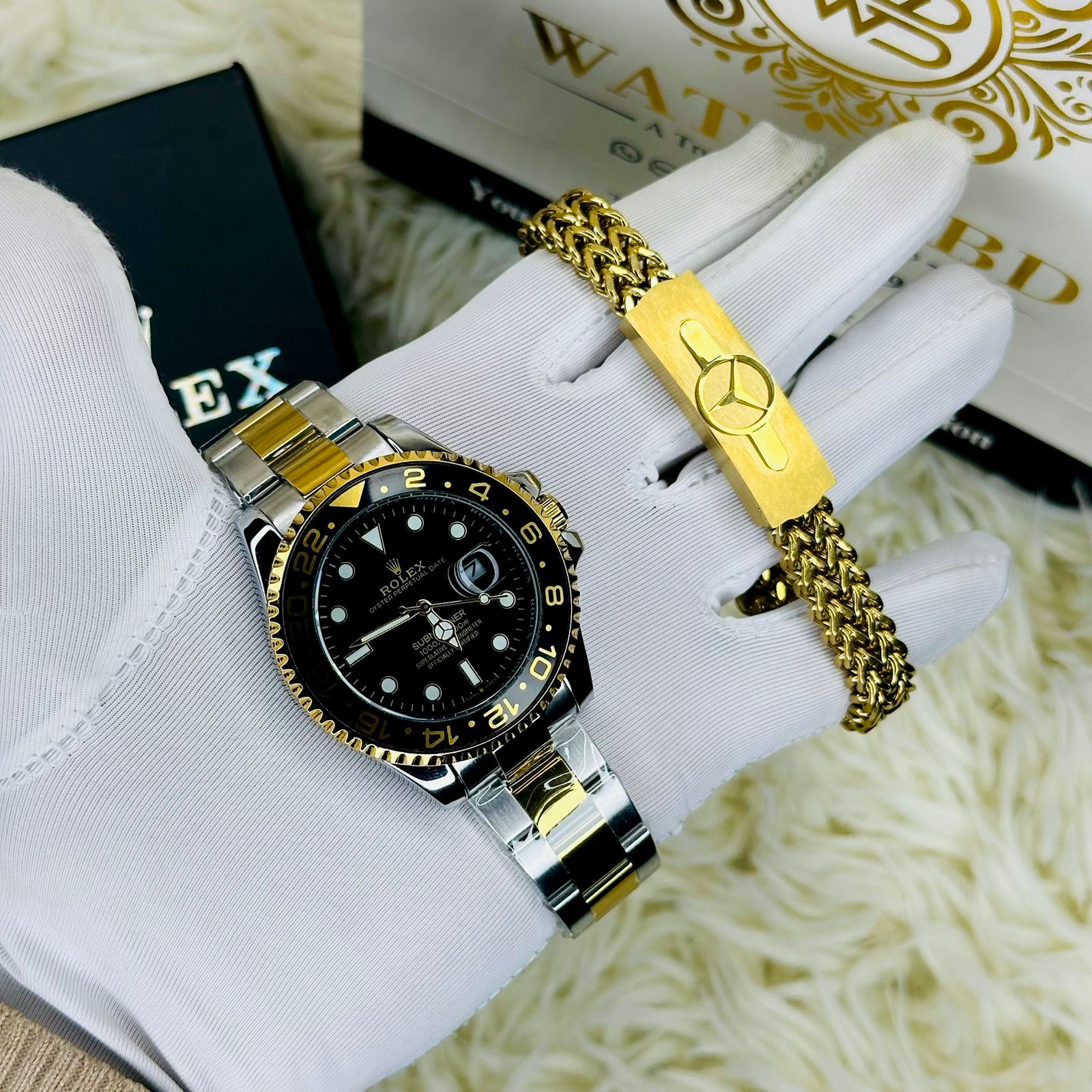 Diver Style Watches & Bracelet Combo